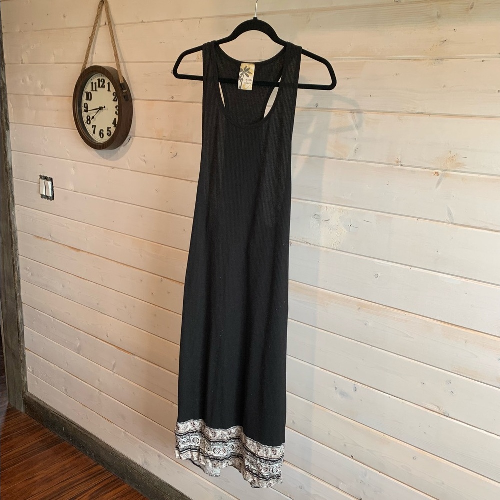 Lily Bleu | Black Ribbed Beach Dress